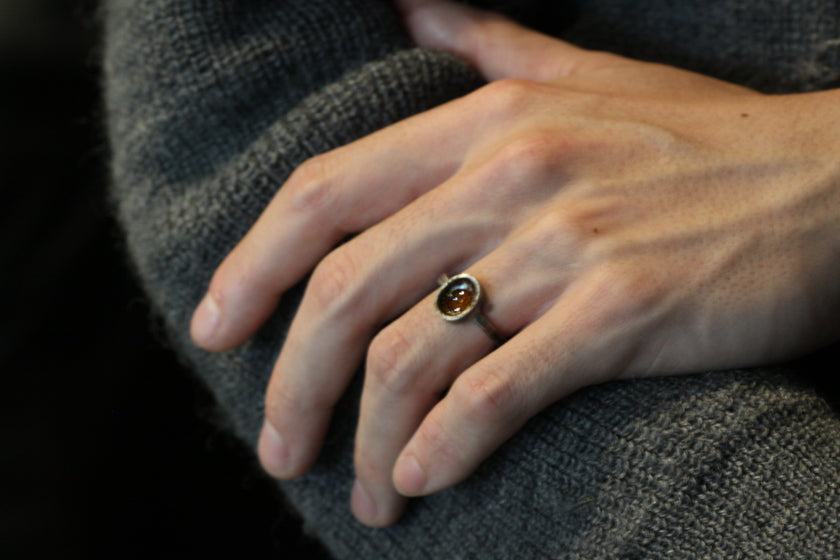 Oval Bezel  Glaze Ring