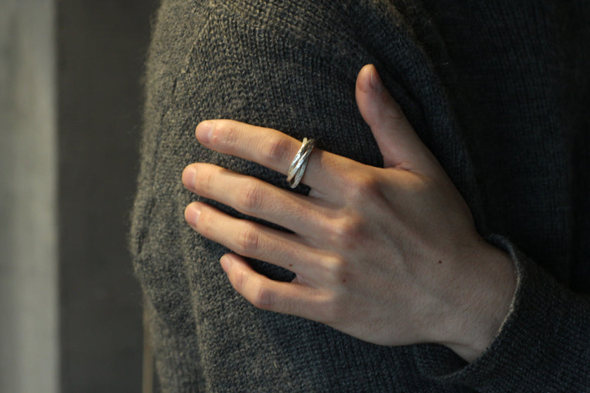 Quadruple Texture Ring