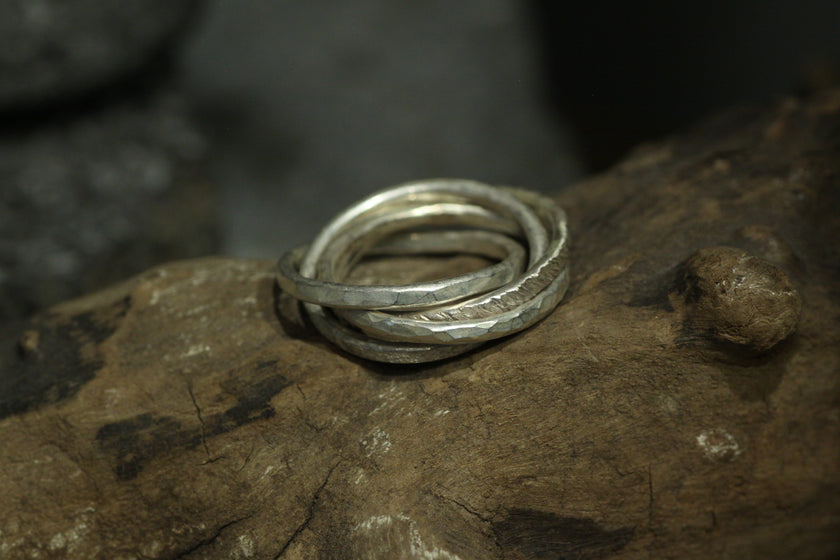 Quadruple Texture Ring