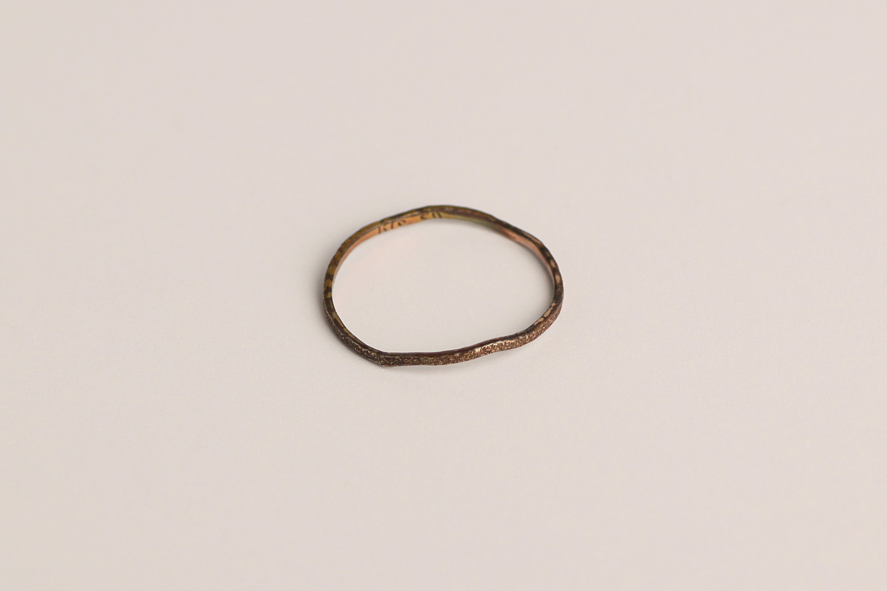 K10 Copper gold  1mm Warp narrow ring