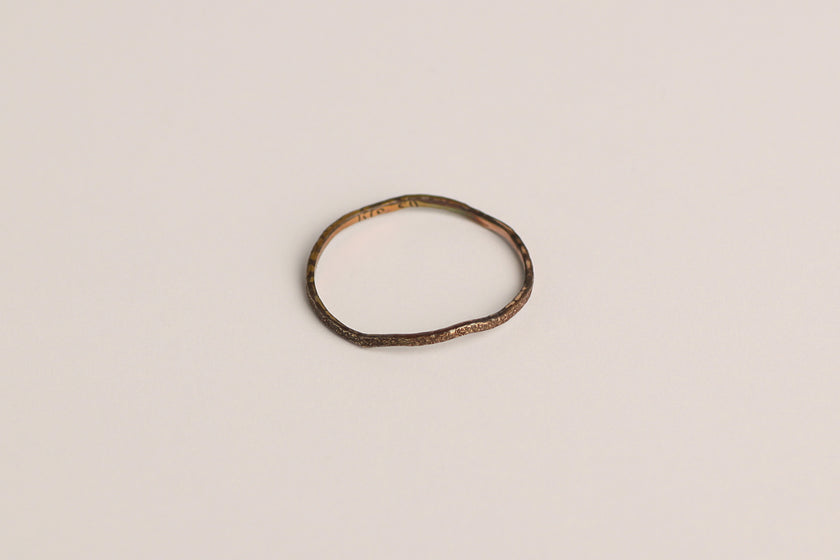 K10 Copper gold  1mm Warp narrow ring
