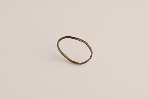 K10 Copper gold  1mm Warp narrow ring