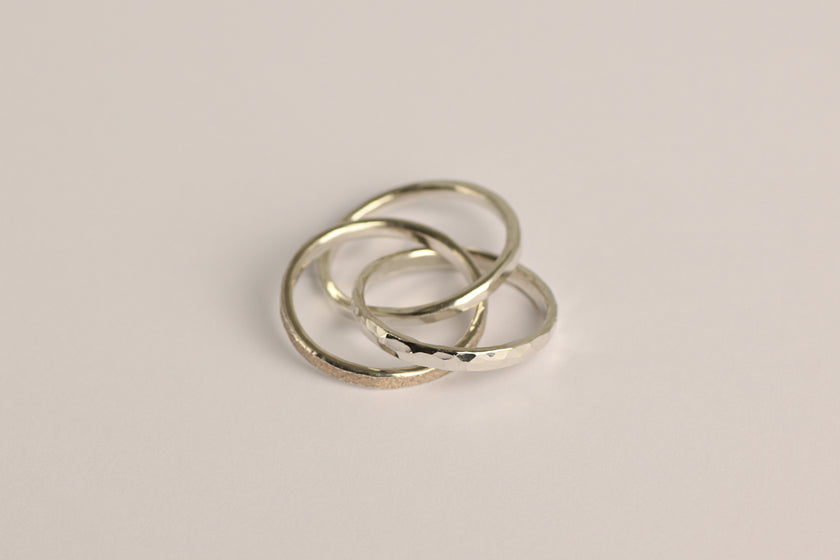 Triple Texture  Ring