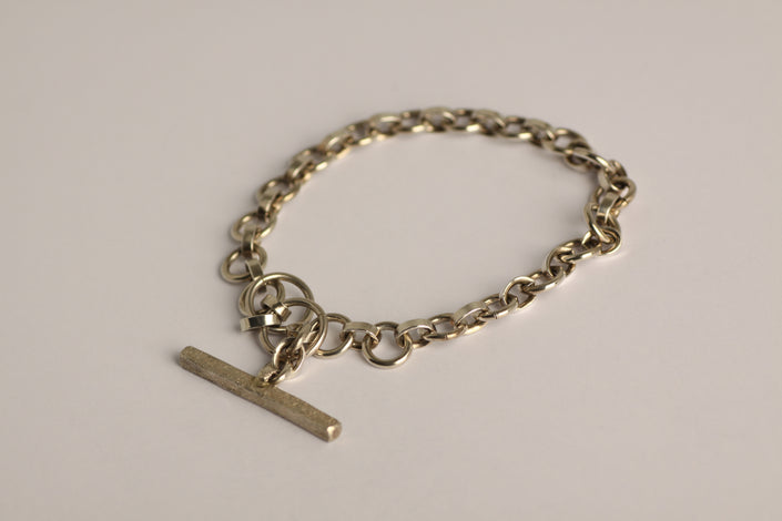 Circle & Oval mix Chain Bracelet