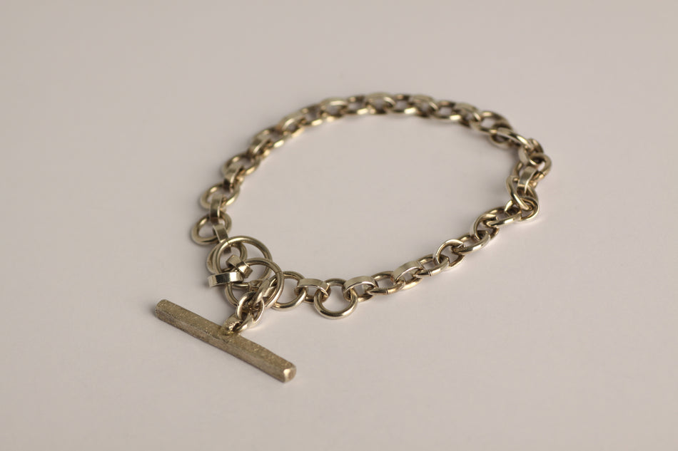 Circle & Oval mix Chain Bracelet   [ io-02-144  ]