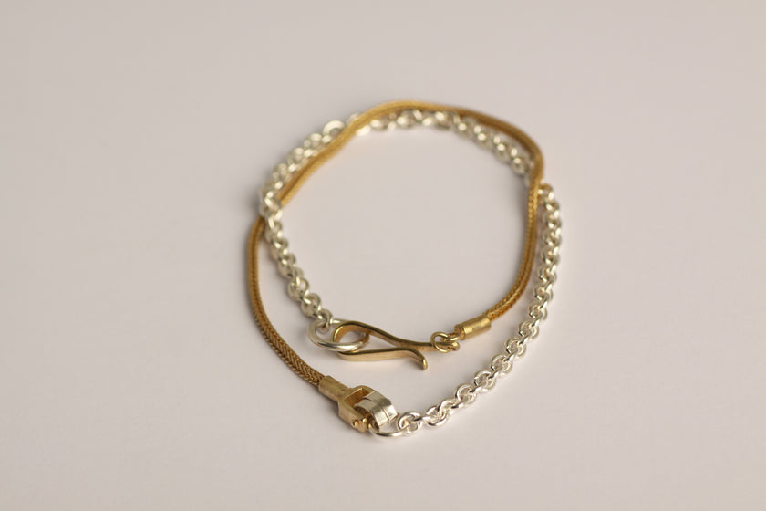 Double Layer Bracelet  A: Foxtail chain