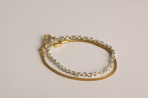 Double Layer Bracelet  A: Foxtail chain  [  io-02-146 A  ]