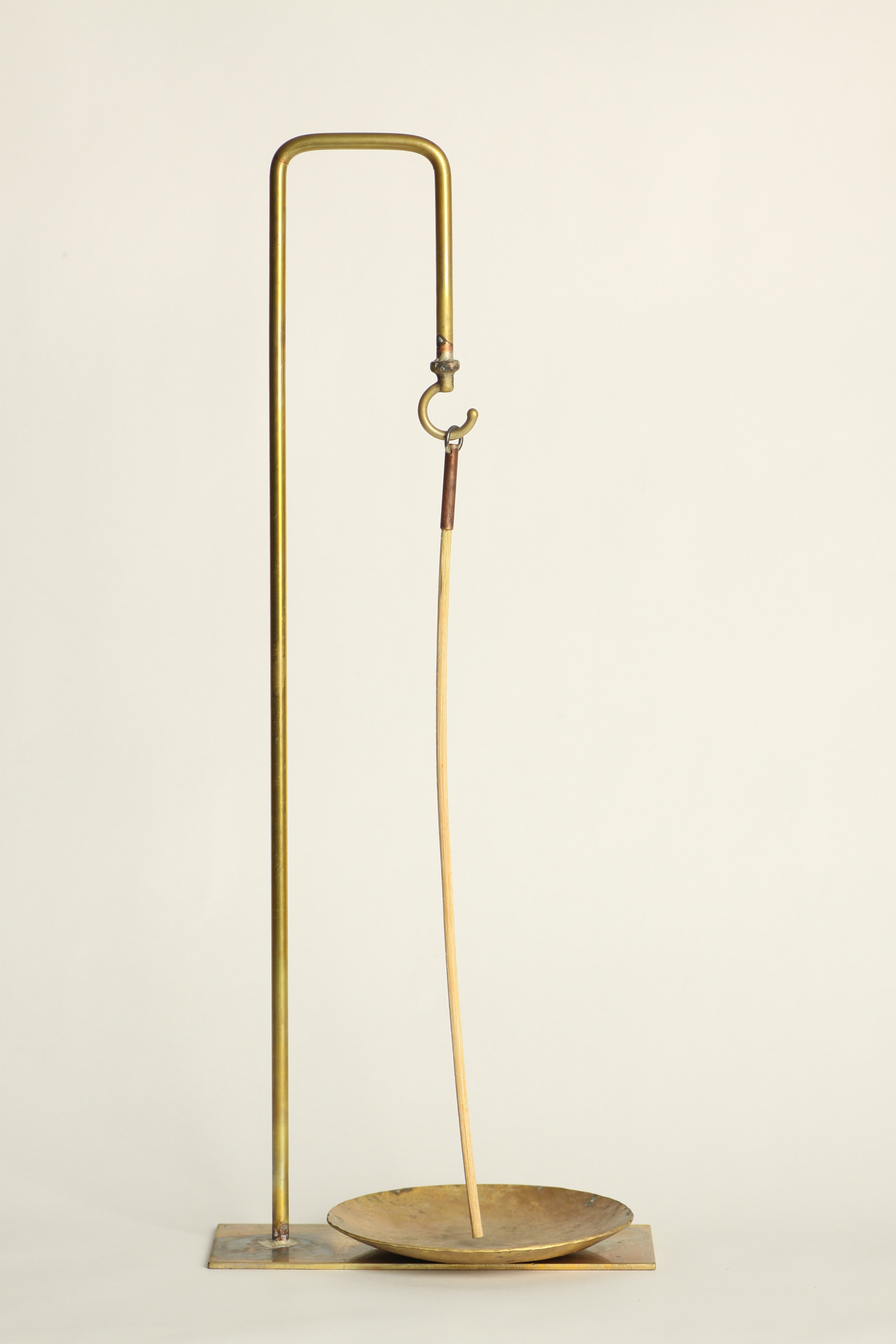 Crane  Incense Holder Antique Brass
