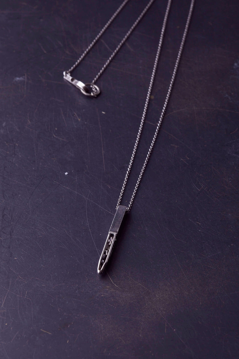 Pillar Cage Iron Pyrites Necklace