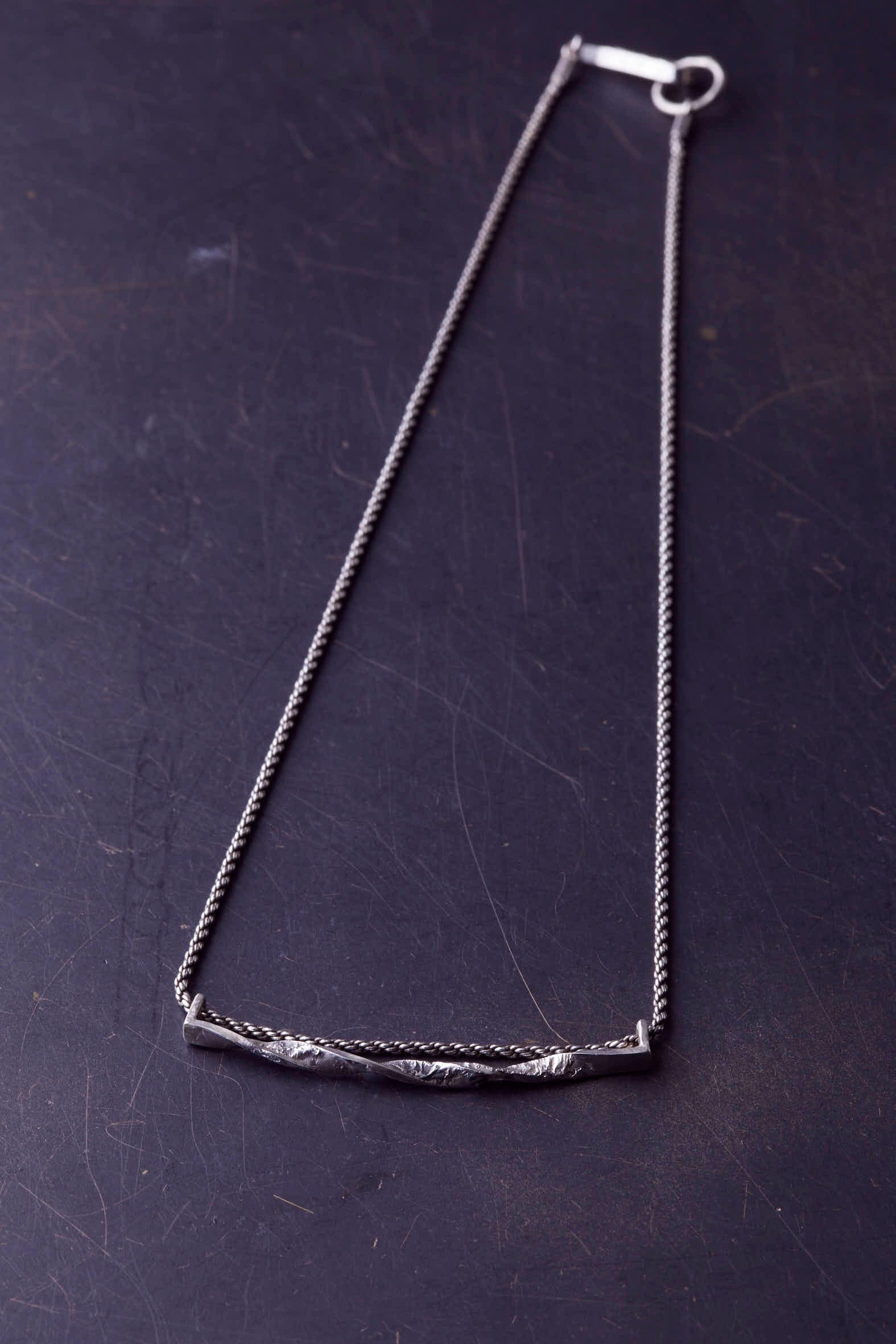 Twisted  Melt Plate Necklace