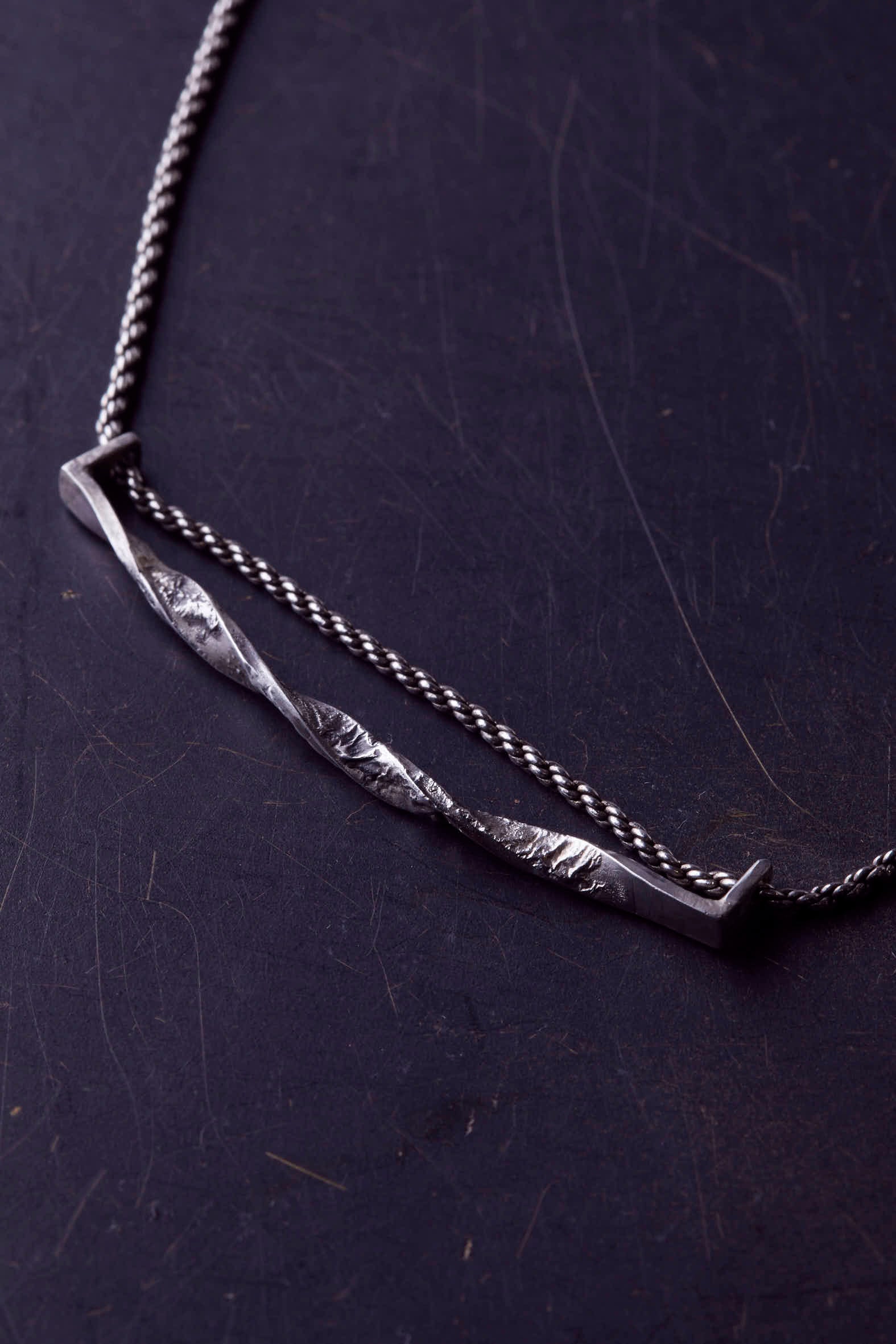 Twisted  Melt Plate Necklace