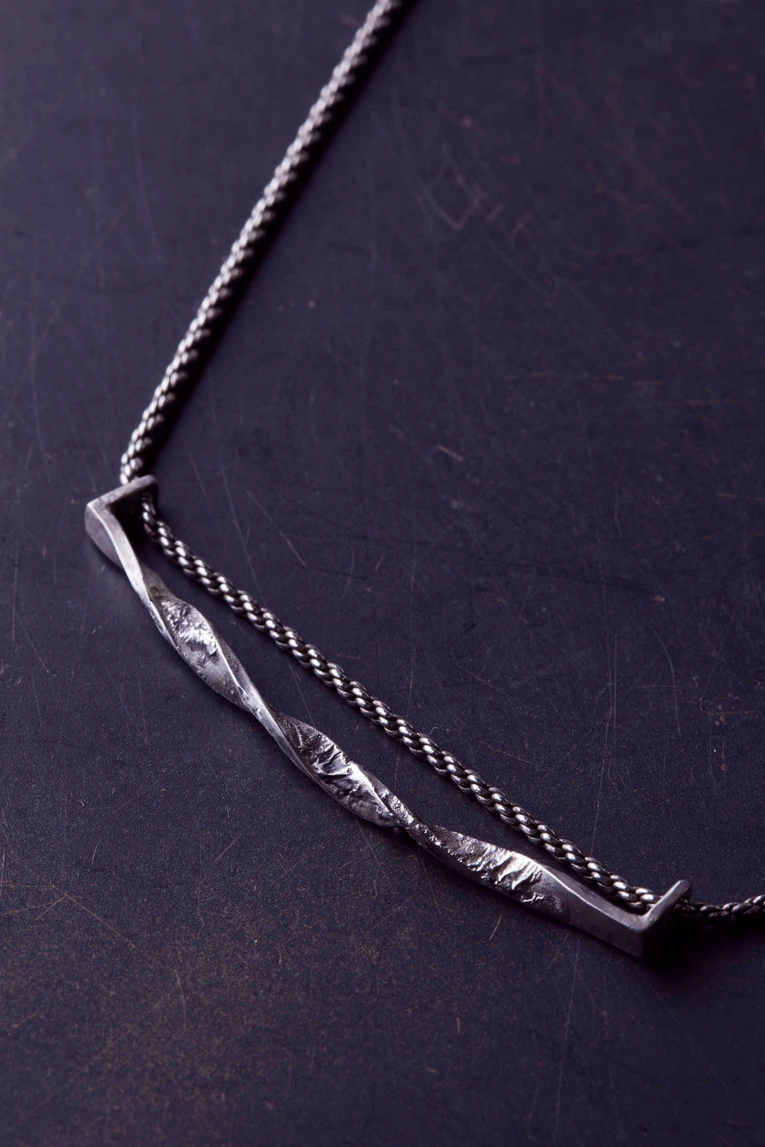 Twisted  Melt Plate Necklace
