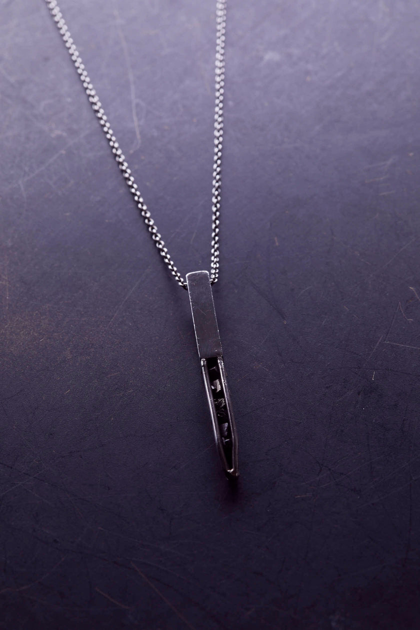 Pillar Cage Iron Pyrites Necklace